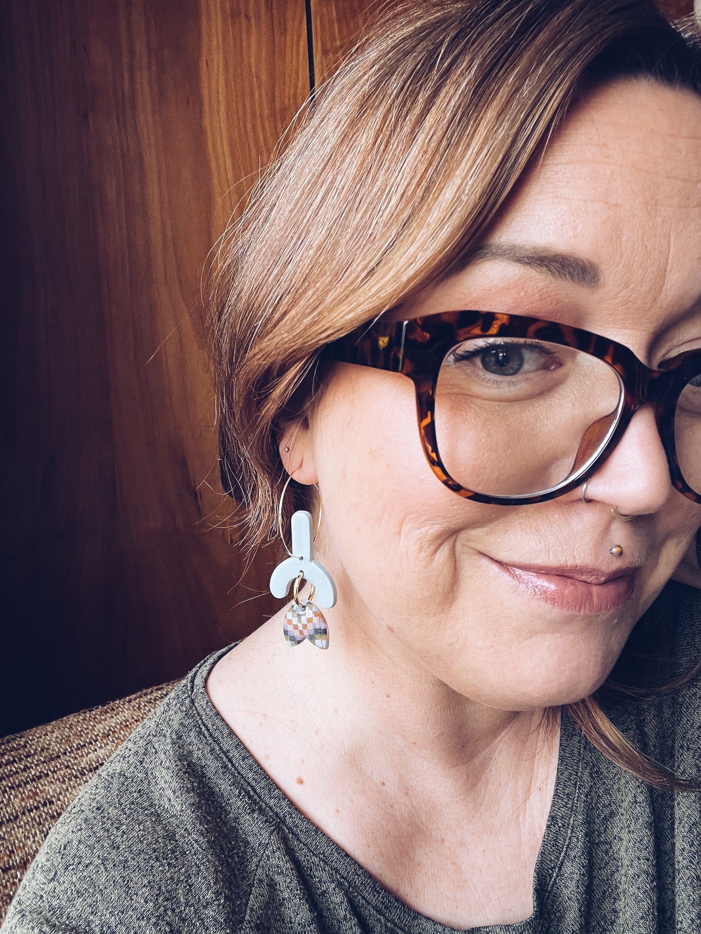 The Floating Bloom Hoop earring