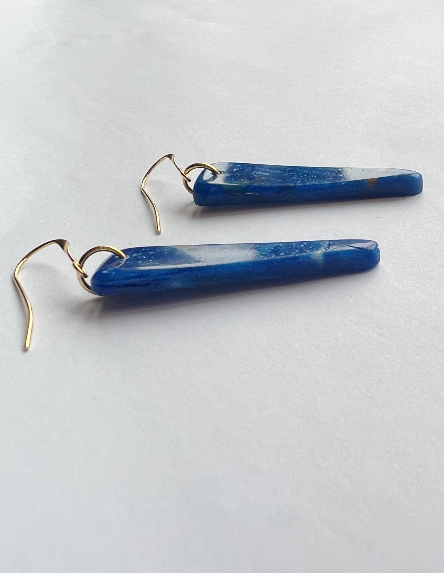 The Point Earring in cobalt