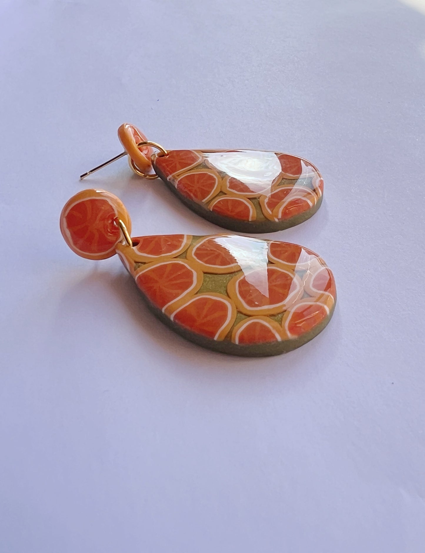 The Affinity Stud Earring in Orange juice